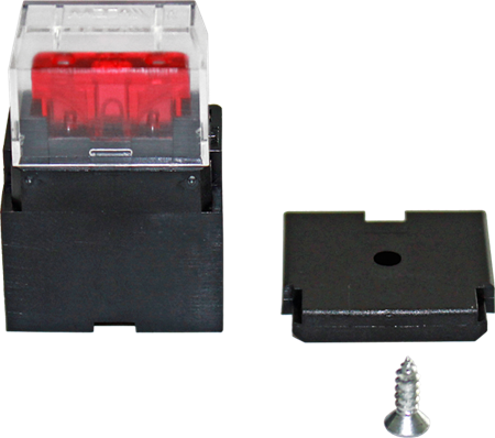 Säkringshållare, flatstift Midi med lock & fästplatta
